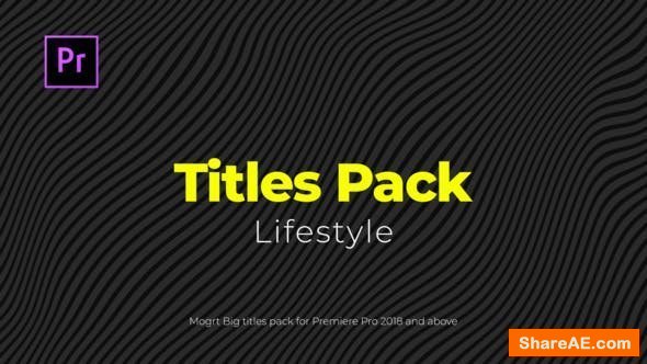Videohive Lifestyle Titles Pack - Premiere Pro
