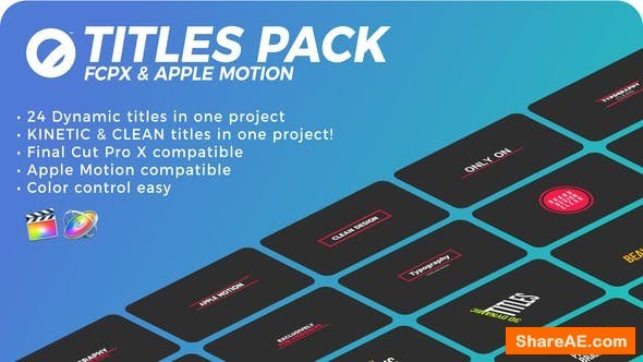 Videohive Titles Pack | FCPX or Apple Motion - Final Cut Pro