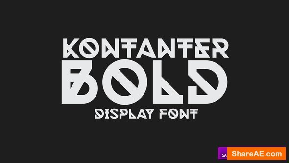 Videohive Kontanter Bold Animated Font