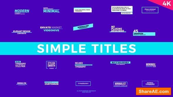Videohive Simple Titles | FCPX or Apple Motion - Final Cut Pro