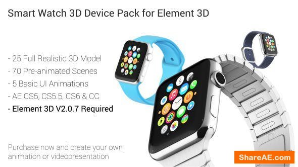 Videohive Smart Watch 3D Device Pack for Element 3D