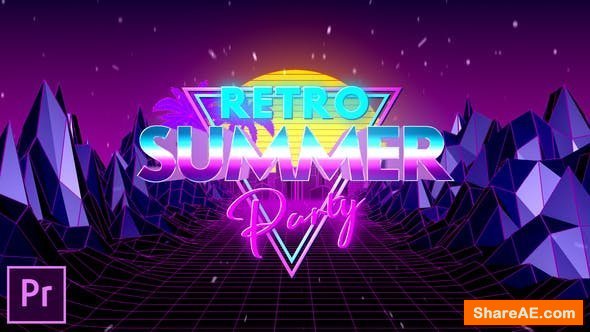 Videohive Retro Summer Party Opener - Premiere Pro