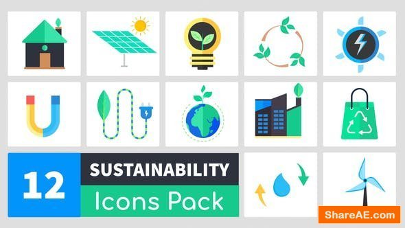 Videohive Sustainability Icons Pack - Premiere Pro