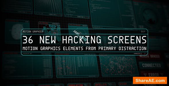 Videohive 36 New Hacking Screens - Motion Graphics
