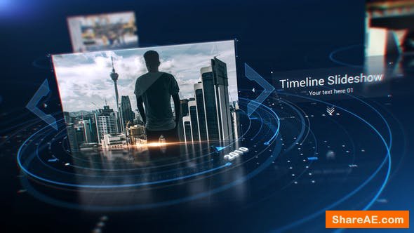 Videohive Technology Circle Timeline Slideshow
