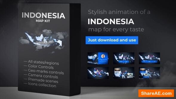 Videohive Indonesia Map - Republic of Indonesia Map Kit