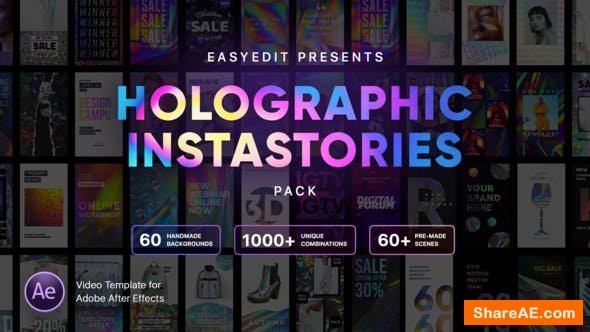 Videohive Holographic InstaStories Pack