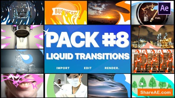 Videohive Liquid Transitions Pack 08 | After Effects