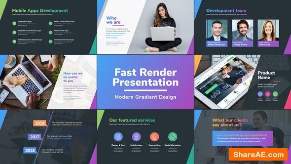 Videohive Fast Render Presentation | Modern Gradient Design