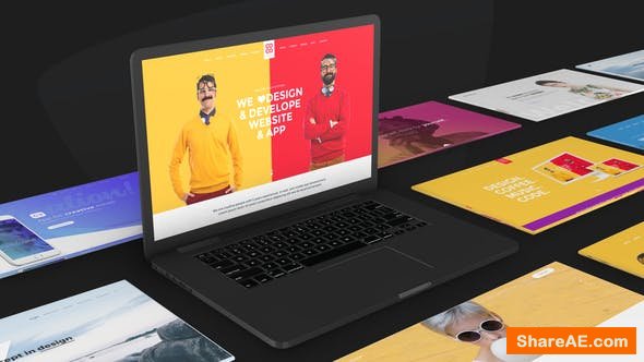 Videohive Website Promo On Macbook Device - Animated Mockup