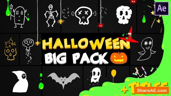 Videohive Halloween Party Elements And Titles | After Effects