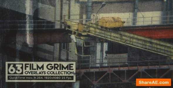 Videohive 63 Film Grime Overlays Collection - Motion Graphics