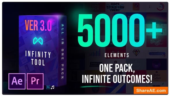 Videohive Infinity Tool - The Biggest Pack for Video Creators v3.0[5000+ Elements]