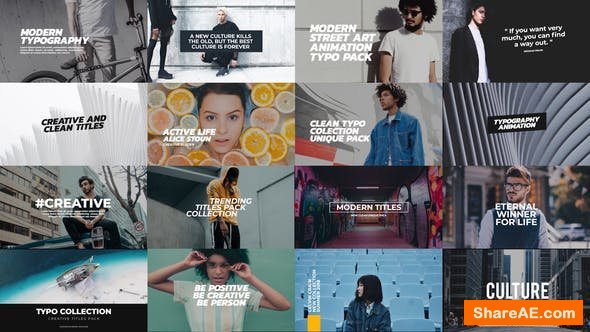 Videohive Trendy Titles Pack - Premiere Pro