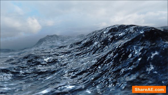 Videohive Rough Sea Loop 3D - Motion Graphic