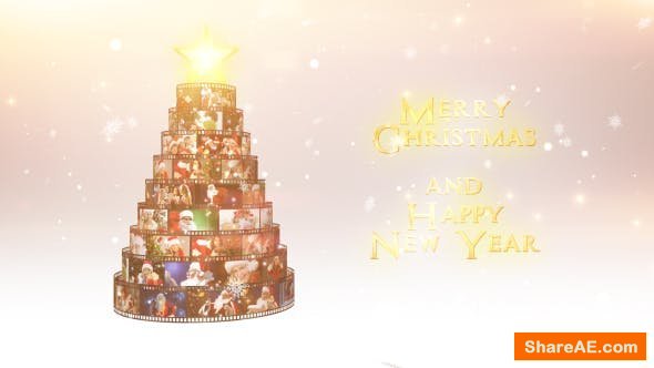 Videohive Merry Christmas Film Reel Wishes