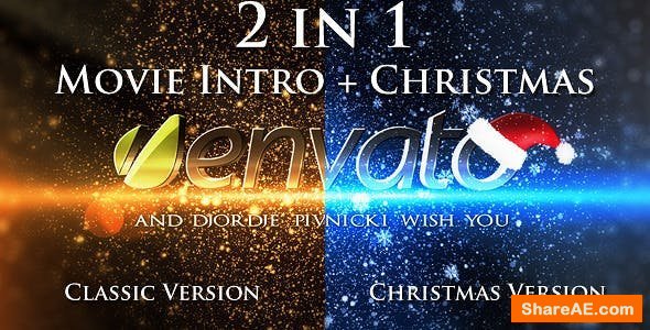 Videohive Movie Intro + Christmas Intro Project - 2 in 1