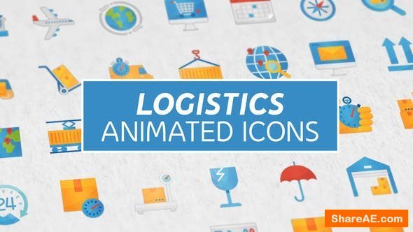 Videohive Logistics & Transportation Modern Flat Animated Icons