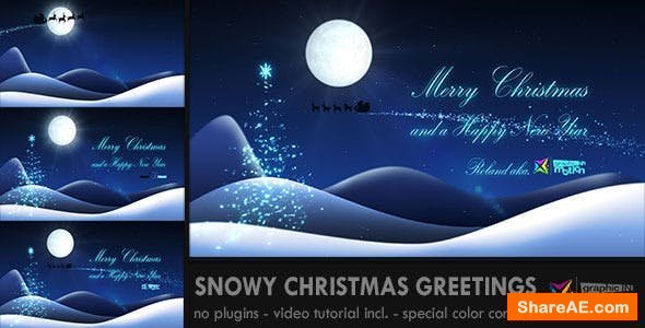 Videohive Snowy Christmas Greetings