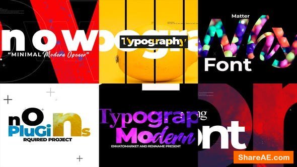 Videohive Minimal Typograpy Opener