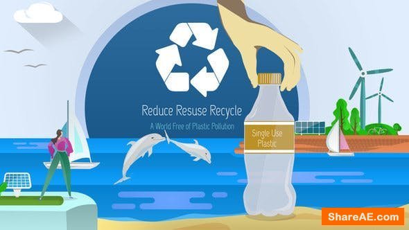 Videohive Ocean Plastic Waste Recycling and Clean Energy Campaign
