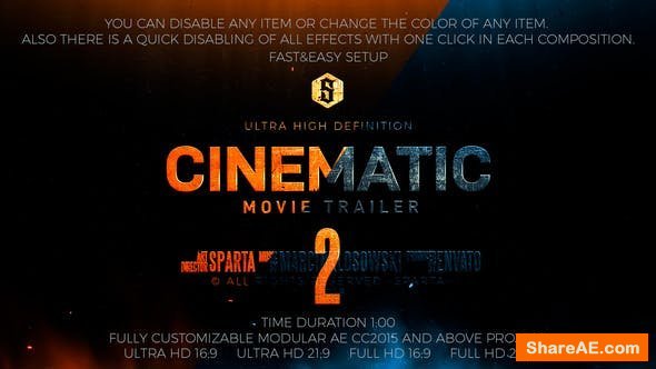 Videohive Cinematic Modular Trailer Montage 2