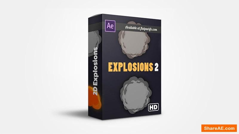 Flatpackfx 2D Explosion Pack - After Effects