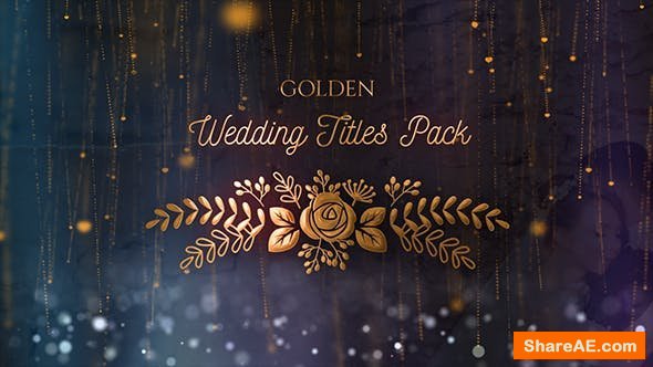 Videohive Golden Wedding Titles Pack