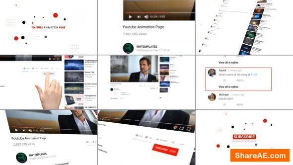 Videohive Youtube Animation Page