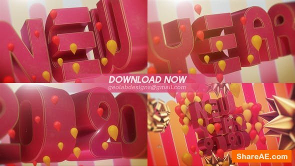 Videohive Happy New Year l New Year 2020 l New Year Celebration Template