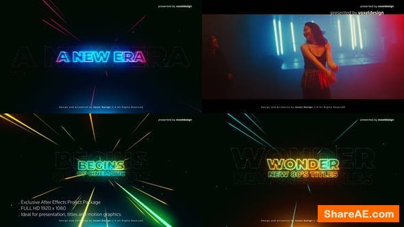 Videohive Wonder 80's Cinematic Titles