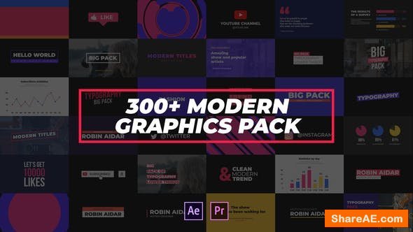 Videohive 300+ Modern Graphics Pack