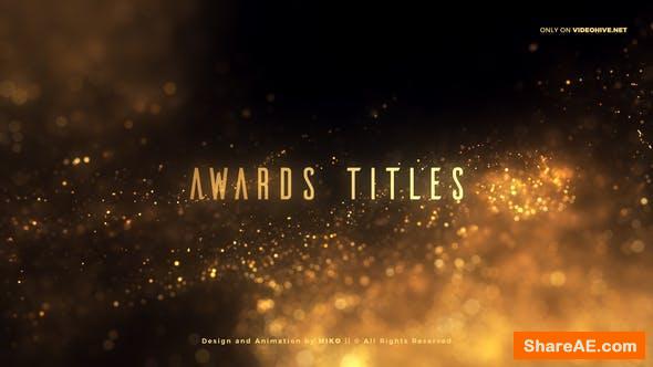 Videohive Golden Glitter Particles Titles