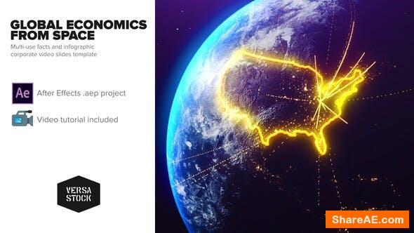 Videohive Global Economics From Space Infographics