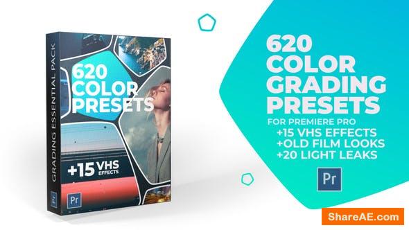 Videohive 620 Cinematic Color Presets, 15 VHS Video Effects, Old Film Looks - Premiere Pro