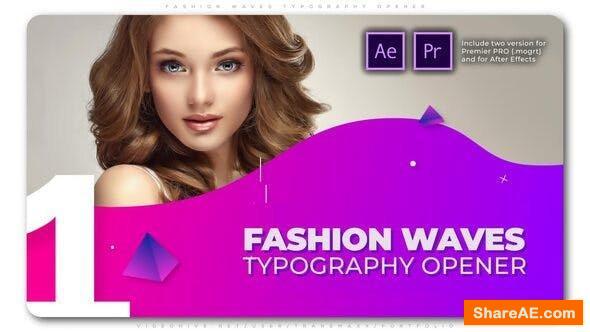 Videohive Fashion Waves Typography Opener - Premiere Pro