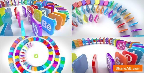 Videohive Social Media Dominoes