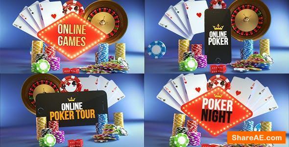 Videohive Poker Casino Logo Reveal Modular Pack