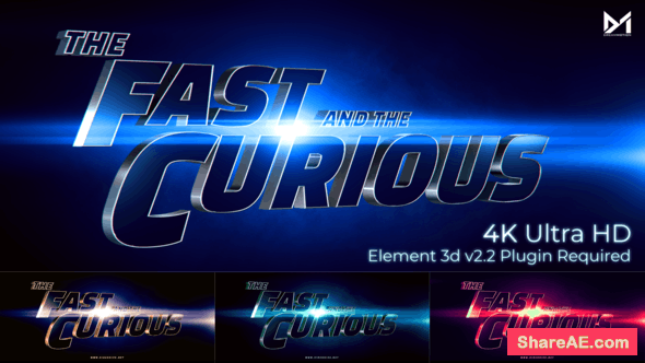 Videohive Cinematic Title Trailer_Fast and the curious