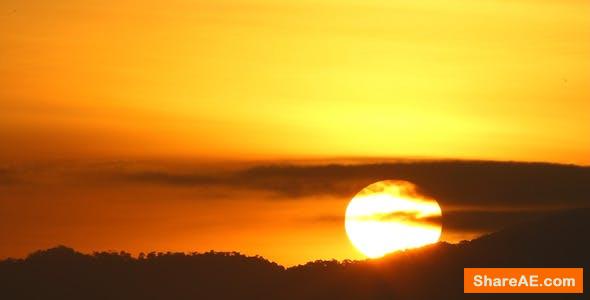 Videohive Rising Sun Close-up - Stock Footage