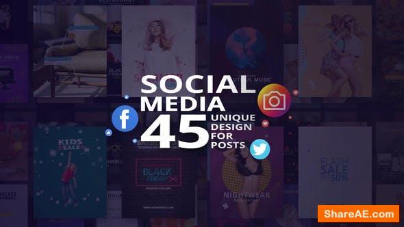 Videohive Social Media - 45 Unique Design for Posts