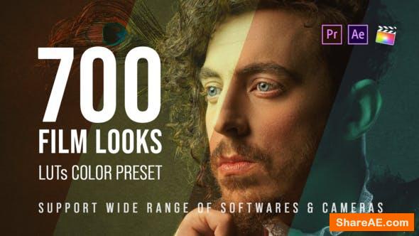 Videohive 700 Film Looks - LUT Color Preset Pack - Premiere Pro