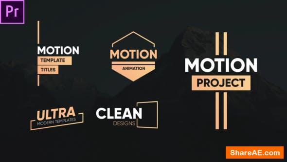Videohive Clean Motion Titles-Premiere Pro