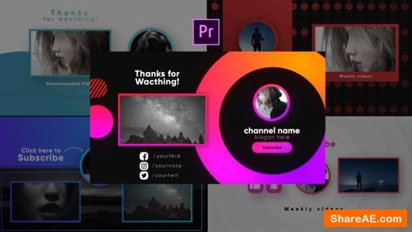 Videohive Youtube Stylish Endcards-MOGRTs _Premiere PRO