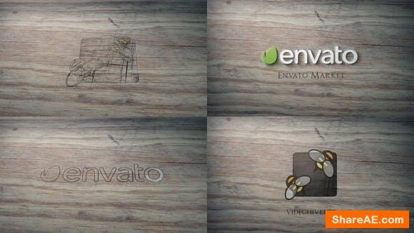 Videohive Scratched Wood Logo Reveal