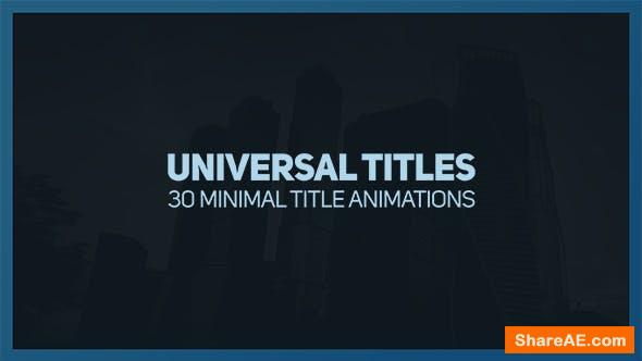 Videohive Universal Titles 2