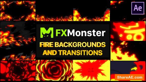 Videohive Fire Backgrounds And Transitions | After effects