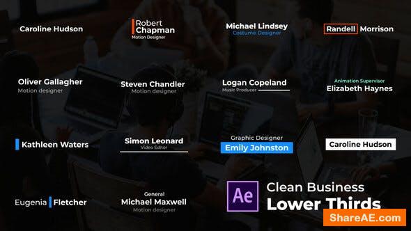Videohive Clean Business Lower Thirds
