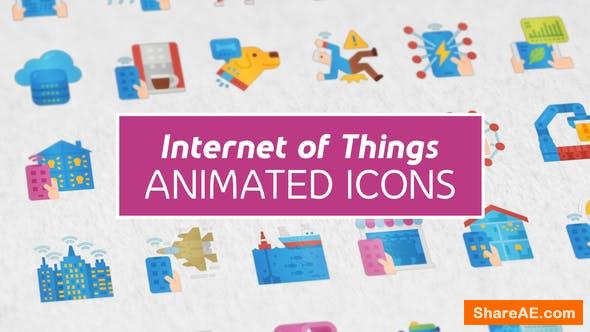 Videohive Internet of Things Modern Flat Animated Icons