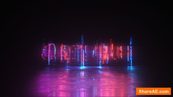 Videohive Cyber Glitch - Neon Logo Reveal